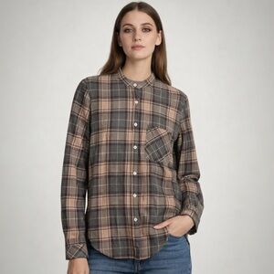 The Little Project Plaid Flannel Button Up Shirt Sz Small